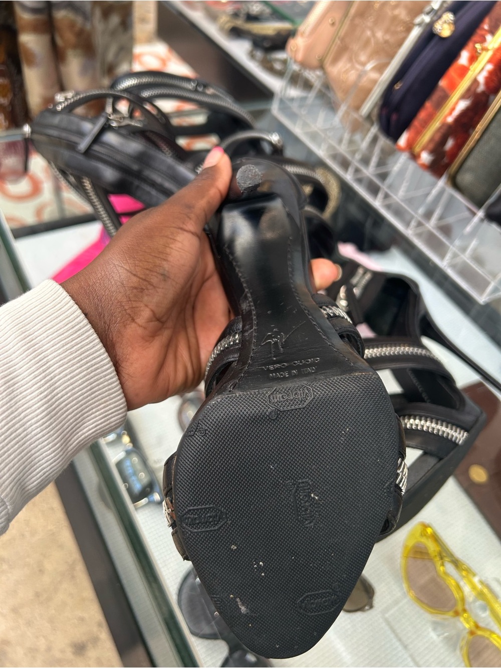 Giuseppe sandal Black Zip-Trim Strappy High-Heel - Picture 3 of 4